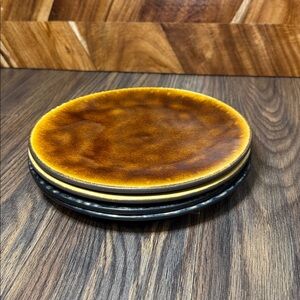 Costa Nova Roda Gray and Cream Stoneware Salad Plates